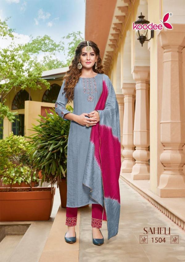 Koodee Saheli 15 Festive Wear Chinon Designer Ready Made Collection